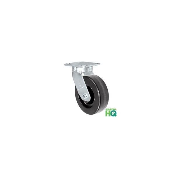 6"x2" Kingpinless Swivel Plate Caster, Phenolic Wheel, 1,200 lbs C